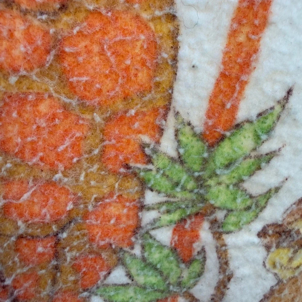 Vintage Safari Animal Print Acrylic Blanket Orange White Striped Giraffe Lion